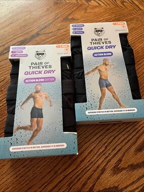 Pair of Thieves Quick Dry Men's Boxer Briefs - Black (3 Pack)